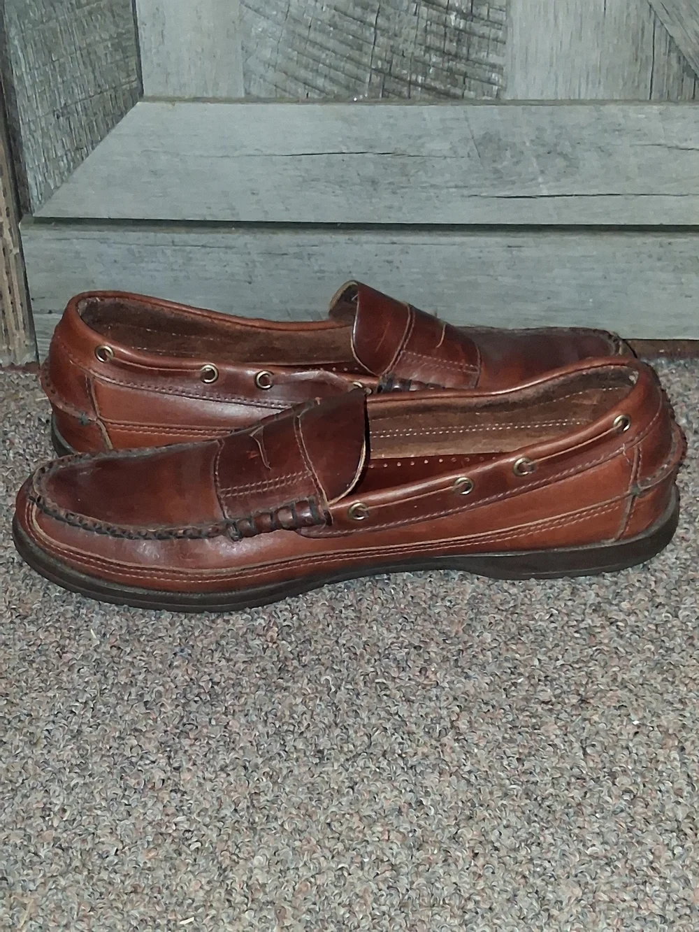 Sebago Men's Classic Brown Leather Slip-On Loafers